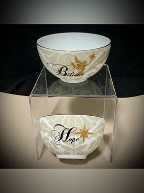 🔍St. Nicholas Square Hope & Believe Bowls (2)